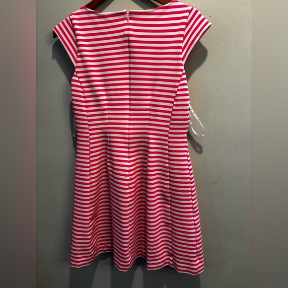 Lilly Pulitzer White and Pink Fit and Flare Mini Dress boat midi medium resort - Picture 7 of 16